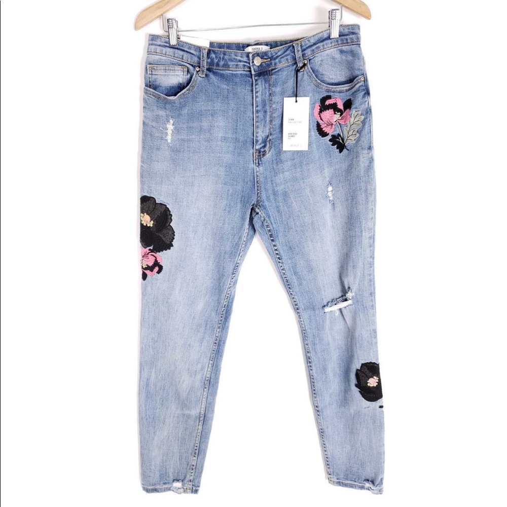 Forever 21 High Rise Skinny Fit Floral Print